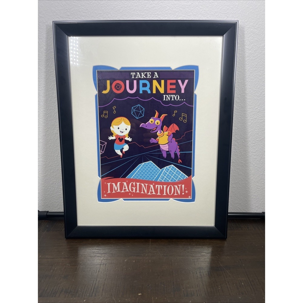 Disney Parks Figment Epcot Journey Imagination Dave Perillo 2019 Framed Print